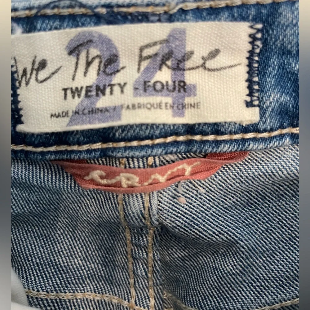 We The Free Vintage Denim Shorts Free People Size 24 - Picture 3 of 4